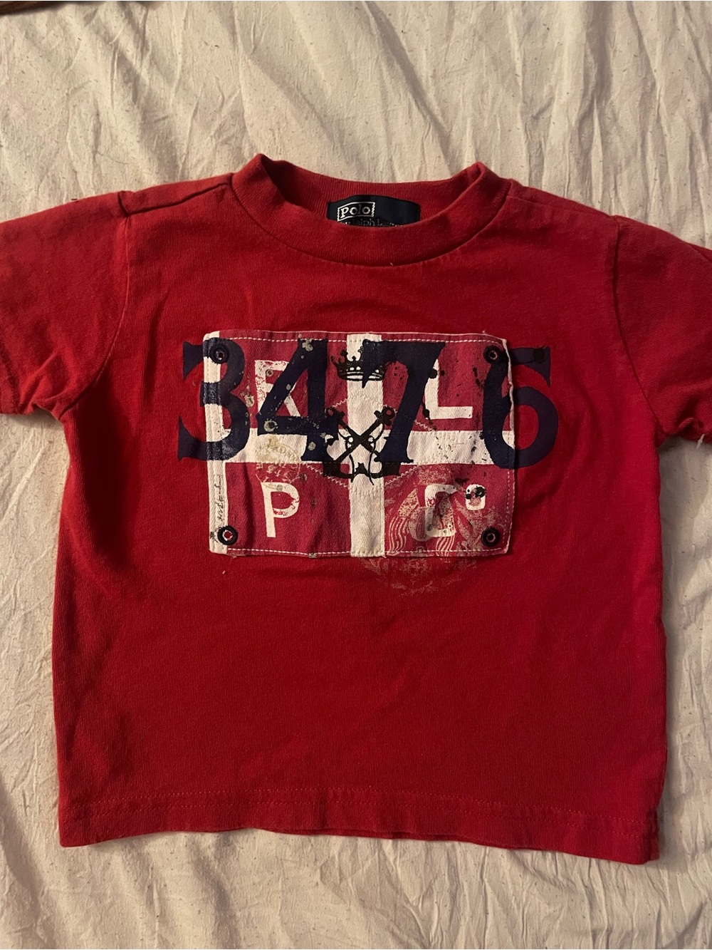 Ralph Lauren Red Short-Sleeve Graphic Kids Tee